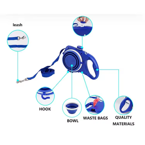 1.2M 4 in 1 <b>Outdoor</b> Foldable Bowl Contain Poop Bag Water TPR Bowl <b>Dog</b> Pet Retractable Leash for <b>Dog</b> Pet Walking Hiking <b>Running</b> - Product Image 3