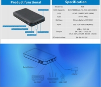 Banque d'alimentation UPS la plus vendue - Banque d'alimentation 10000 mAh - Charge rapide DC 12V/1.5A 18W USD 5V/2A pour Wifi pour appareil photo