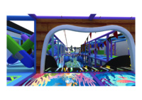 Équipement de terrain de jeu intérieur en plastique sur le thème des pirates de l'océan, toboggan multi-niveaux, piscine à balles, centre de jeux pour enfants, certifié CE ASTM, garantie 1 an