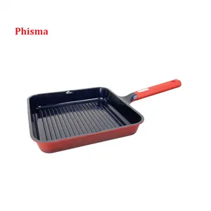 Sartén de parrilla cuadrada de alta calidad, accesorios de cocina de aluminio fundido, sartén antiadherente para cocinar carne