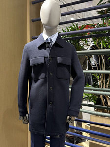 <span class=keywords><strong>Manteau</strong></span> <span class=keywords><strong>Homme</strong></span> Coupe Slim en Mélange de <span class=keywords><strong>Laine</strong></span> (70%) avec <span class=keywords><strong>Col</strong></span> Rabattu, Imprimé Dégradé, Long et Épais, Style Décontracté - Product Image 1