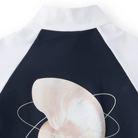 2026 Kinderbikini-badpak Marineblauw Wit Eendelig strandkleding met ritssluiting en korte mouwen