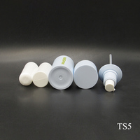 Flacon de soin de la peau en plastique rond personnalisé, 30 ml, 50 ml, flacon pompe à lotion vide, emballage doré