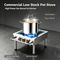Cuisinière à gaz commerciale HN QDMECH à tête unique, résistante à l'usure, à faible hauteur, pour marmites basses, économie d'énergie