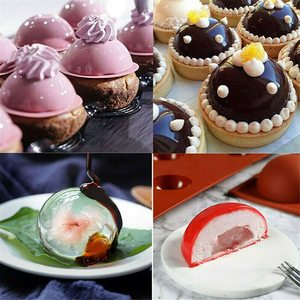 Grand moule à pâtisserie en silicone à 6 cavités demi-sphériques pour la fabrication de <span class=keywords><strong>chocolat</strong></span>, de gâteaux, de gelée, de mousse en forme de dôme - Product Image 5