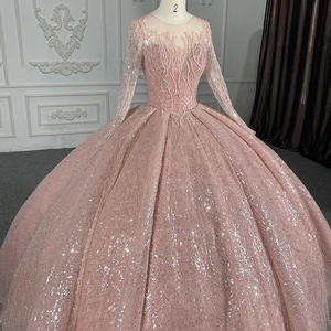 Vestido de Noche Elegante con Lentejuelas, Manga Larga, Bordado de Encaje, Estilo Baile de Gala, Modelo 5661 - Product Image 3