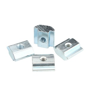 Écrou Inpinix 30 en acier au carbone personnalisé M5 M6 M8 <span class=keywords><strong>M10</strong></span> <span class=keywords><strong>carré</strong></span> coulissant à rainure en T connecté au profilé en aluminium 20/30/40/45 écrous de réglage - Product Image 3