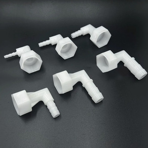 Conector de codo de plástico PP tipo L con rosca interna de 4 mm para manguera de jardín, adaptador de grifo de agua, resistente a la corrosión, alta presión - Product Image 1