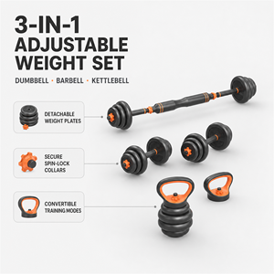Équipement de fitness pour la maison, haltères ajustables, ensemble d'haltères réglables avec connecteur de barre, logo personnalisé - Product Image 4