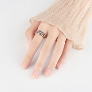 Moda dönen boncuk altın plaka takı giderici Fidget stres altın kaplama anksiyete yüzük erkekler veya kadınlar için - Product Image 6