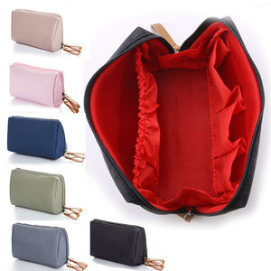 Simple Solid Color Cosmetic Bag for Women 2023 New Makeup Bag Toiletry Bag Waterproof Make up <b>Purses</b> Case Hot Dropshipping - Product Image 5