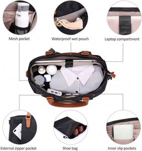 Bolsa de lona multifuncional impermeable de fábrica BSCI, bolsa de viaje de tela a la moda, bolsa deportiva, bolsa de gimnasio, bolsa de hombro, bolsa de fin de semana, bolsa de noche. - Product Image 3
