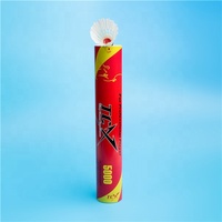 Volantes de Bádminton TCX 5000 para Entrenamiento, Pluma de Pato, 4.8-5.2g, Duraderos, Los Más Populares, Buen Sensación al Golpear, Buena Sensación en la Mano