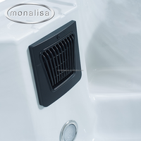 Monalisa, spa de nage extérieur en acrylique de 8,8 mètres de long, spa de massage moderne, piscine de massage aquatique, baignoire de massage, tablier, 3HP