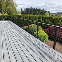 Système de garde-corps moderne en câble métallique en acier inoxydable à montage latéral personnalisé pour terrasse extérieure et balcon
