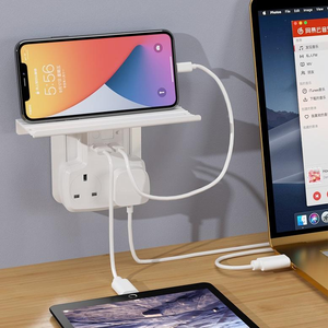 Enchufe de Extensión de Pared Doble de 3 Pines con USB A+C, Estándar del Reino Unido, Buena Calidad, Smart Life - Product Image 3