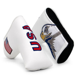 Manufacturer Design Funny Magnetic Golf <b>Putter</b> <b>Covers</b> Embroidery Pu Leather Golf Blade <b>Putter</b> Headcover - Product Image 2