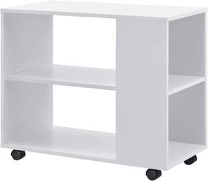 Table d'appoint moderne simple Table basse Lampe de rangement Étagères à 2 niveaux Bibliothèque <span class=keywords><strong>sur</strong></span> roues - Product Image 1