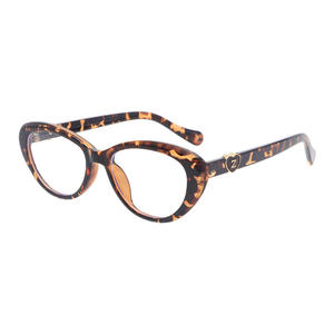 Nouvelle monture de lunettes de vue Tr90 Cat Eye pour femmes, forme de cœur irrégulière, anti-UV et anti-lumière bleue, monture complète, verres AC O2 2413 - Product Image 4