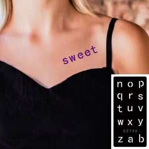 Body Art Hollow Out tatuagem adesivos Inglês Letras Numerais Árabes Europeu E Americano Temporário Glitter Tatuagens Stencil