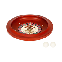 Roulette en bois pour adultes 11 "Roulette de casino en bois massif Planche à roulette professionnelle pour les soirées de jeu en famille