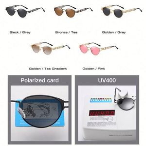 New Arrival Fashion Retro Men Women Steampunk <b>Sunglasses</b> UV400 Metal Oval Polarized <b>Sunglasses</b> 2021 - Product Image 6