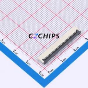 XW0520012-500R-001 FFC/FPC Connector SMD,P=0.5mm,Horizontal Mount Connector Flip Cover Type Bottom Contact 50P 0.5mm - Product Image 1