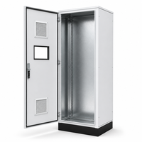 Armoire électrique industrielle verticale sur pied personnalisée, coffret de distribution métallique avec poignée et verrou, boîtier en tôle, indice de protection IP55