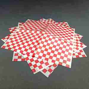 SP3077 Red and White Check Greaseproof <b>Paper</b> <b>Burger</b> <b>Paper</b> Can Be Customized logo and Size - Product Image 2