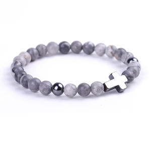 Bracelet en <span class=keywords><strong>pierre</strong></span> naturelle pour femme, bracelet à breloques en œil <span class=keywords><strong>de</strong></span> tigre, bijoux religieux pour un usage quotidien - Product Image 2