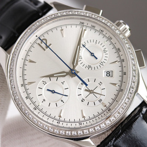 Montre-bracelet mécanique chronographe pour homme à six aiguilles avec bracelet en cuir de haute qualité, montre mécanique à trois cadrans - Product Image 4