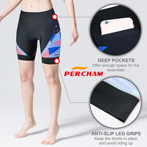 <span class=keywords><strong>Pantaloncini</strong></span> da ciclismo a compressione con motivo geometrico da donna con motivo digitale <span class=keywords><strong>per</strong></span> ciclismo a elastico alto da donna - Product Image 3