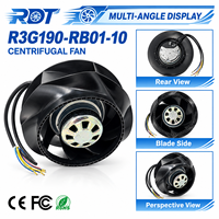Ventilateur centrifuge pour armoire de commande R3G190-R801-10, assemblage de remplacement pour équipement de refroidissement et de ventilation industrielle PLC, débit d'air élevé
