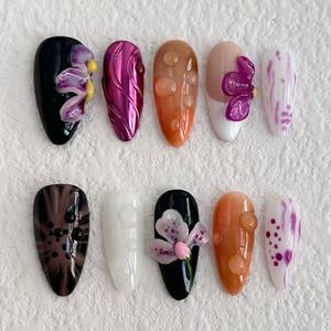 Súper personalizado extraíble grabado estilo brillante Nail Art <span class=keywords><strong>relieve</strong></span> francés cubierta completa acrílico <span class=keywords><strong>uñas</strong></span> Consejos hecho a mano prensa <span class=keywords><strong>en</strong></span> las <span class=keywords><strong>uñas</strong></span> - Product Image 4