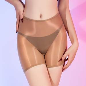 Viviblook Z0105PT02 Pantalones Cortos Sexys para Mujer, Medias de Seda Brillante Elásticas, Ropa Interior Sexy sin Costuras, Pantalones Cortos de Cintura Alta - Product Image 2