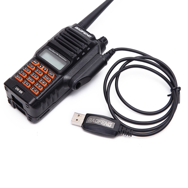 Walkie-Talkie USB Programming & Data Cable for BF-9700 UV-9R PLUS PRO A58 Radio with Frequency Adjustment Baofeng Software H530