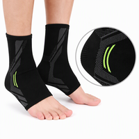 Attelle de cheville à compression avec logo personnalisé, respirante, élastique, réglable, en Spandex et Nylon, unisexe, protection du pied, soutien de la cheville