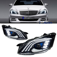 Kit de modernisation Plug and Play pour phares projecteurs LED à trois barres avec feux de jour et clignotants pour Mercedes-Benz Classe S W221 2006-2012