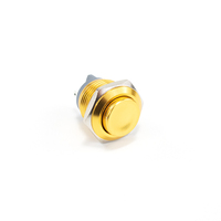 Saklar Tombol Tekan Logam Tahan Air IP65 HUSA 16mm 1NO Momentary Multi-Warna Aluminium Oksida untuk Kontrol On/Off