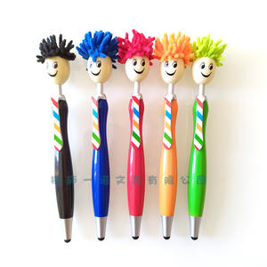 Penna a Sfera Promozionale con Faccina Sorridente e Laccetto, Penna Stylus Personalizzata per Mop Topper - Product Image 6