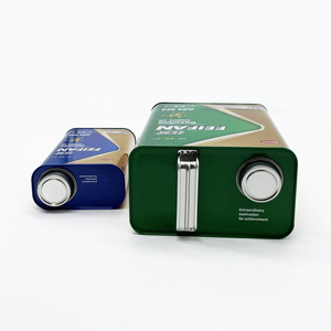 Boîtes en fer blanc personnalisées OEM pour huile moteur, impression offset, 1L et 4L, carrées et rectangulaires, avec bouchon à vis - Product Image 5