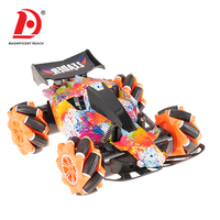 Auto de Acrobacias con Control Remoto 2.4G 360 °   Coche de Carreras RC Todoterreno con Rotación y Derrape, Carrocería con Diseño de Grafiti, Juguete para Niños
