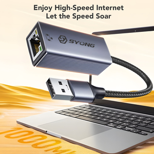 SYONG 1 PORT TYPE-C HUB อินพุต: TYPE-C, เอาต์พุต: RJ45 1000Mbps ใช้งานร่วมกับระบบ Win8 Win8.1 Win10 32/64, <span class=keywords><strong>MAC</strong></span> OS10.9 หรือใหม่กว่า - Product Image 1