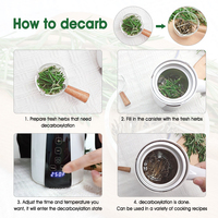 En stock, infuseur botanique à décarboxylation, machine multifonctionnelle pour la décarboxylation, extracteur d'huile pour huile/beurre, teinture