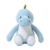 Peluche personnalisée Songshan OME avec logo par sublimation et transfert thermique, dinosaure bleu à ventre blanc, cadeau pour enfant