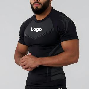 Magliette a Compressione Traspiranti da <span class=keywords><strong>Uomo</strong></span>, Maglia Sportiva <span class=keywords><strong>Viola</strong></span> a Maniche Corte per Allenamento e Fitness - Product Image 4