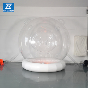 Máquina inflable para agarrar dinero de bambú con cabeza de cerdo, billete de lotería para agarrar a mano - Product Image 1