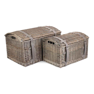 Cesto da Picnic Vuoto in <span class=keywords><strong>Vimini</strong></span> JY, Contenitore in Rattan <span class=keywords><strong>di</strong></span> Salice, Scatola Portaoggetti in <span class=keywords><strong>Vimini</strong></span>, Cesto Regalo <span class=keywords><strong>con</strong></span> <span class=keywords><strong>Coperchio</strong></span> - Product Image 2