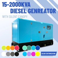 Groupe électrogène diesel 300KVA 500KVA avec capot super silencieux 50/60Hz triphasé, démarrage automatique ATS
