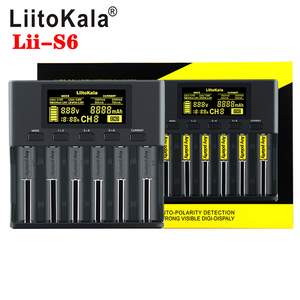LiitoKala Chargeur de batterie à charge rapide à 6 emplacements pour batteries au lithium-ion rechargeables EU US UK Plug <span class=keywords><strong>Lii</strong></span> S6 Chargeur - Product Image 2